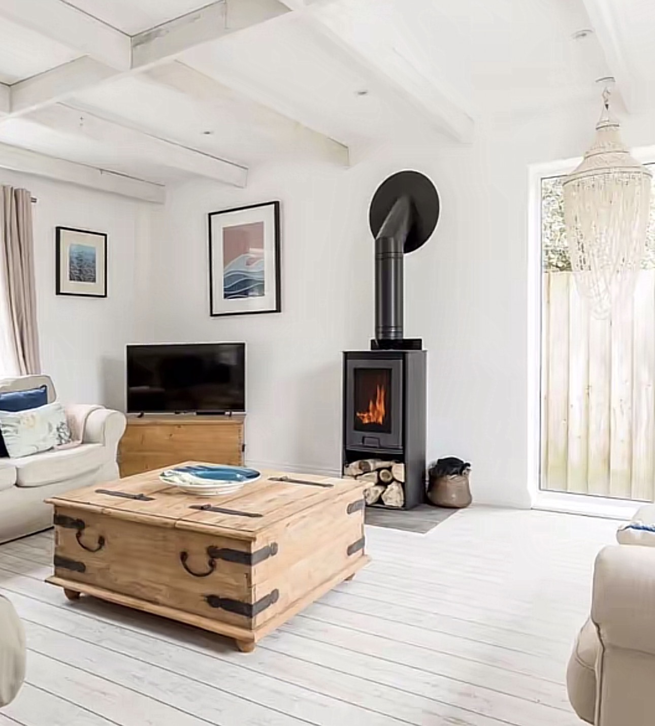 log burner in sandbanks
